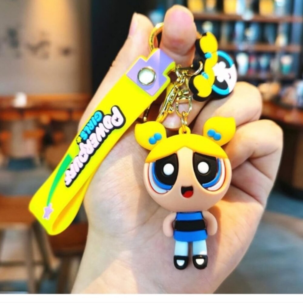 Powderpuff Girls Bubbles Keychain Or Bag Charm (New) - Picture 4 of 4